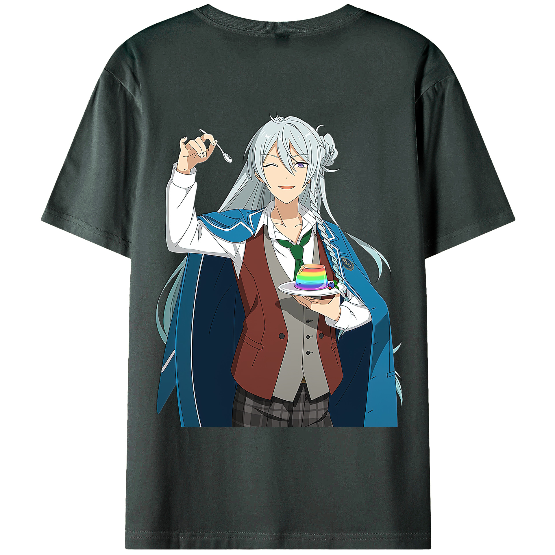 （画像用） あんさんぶるスターズ! Ensemble Stars 綿100％ メンズ半袖Tシャツ（バックプリント） 通気性